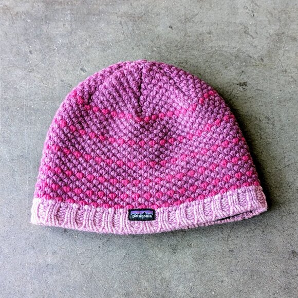 Patagonia Accessories - Patagonia Beatrice Beanie Pink Knit Merino Wool Winter Hat Women's One Size